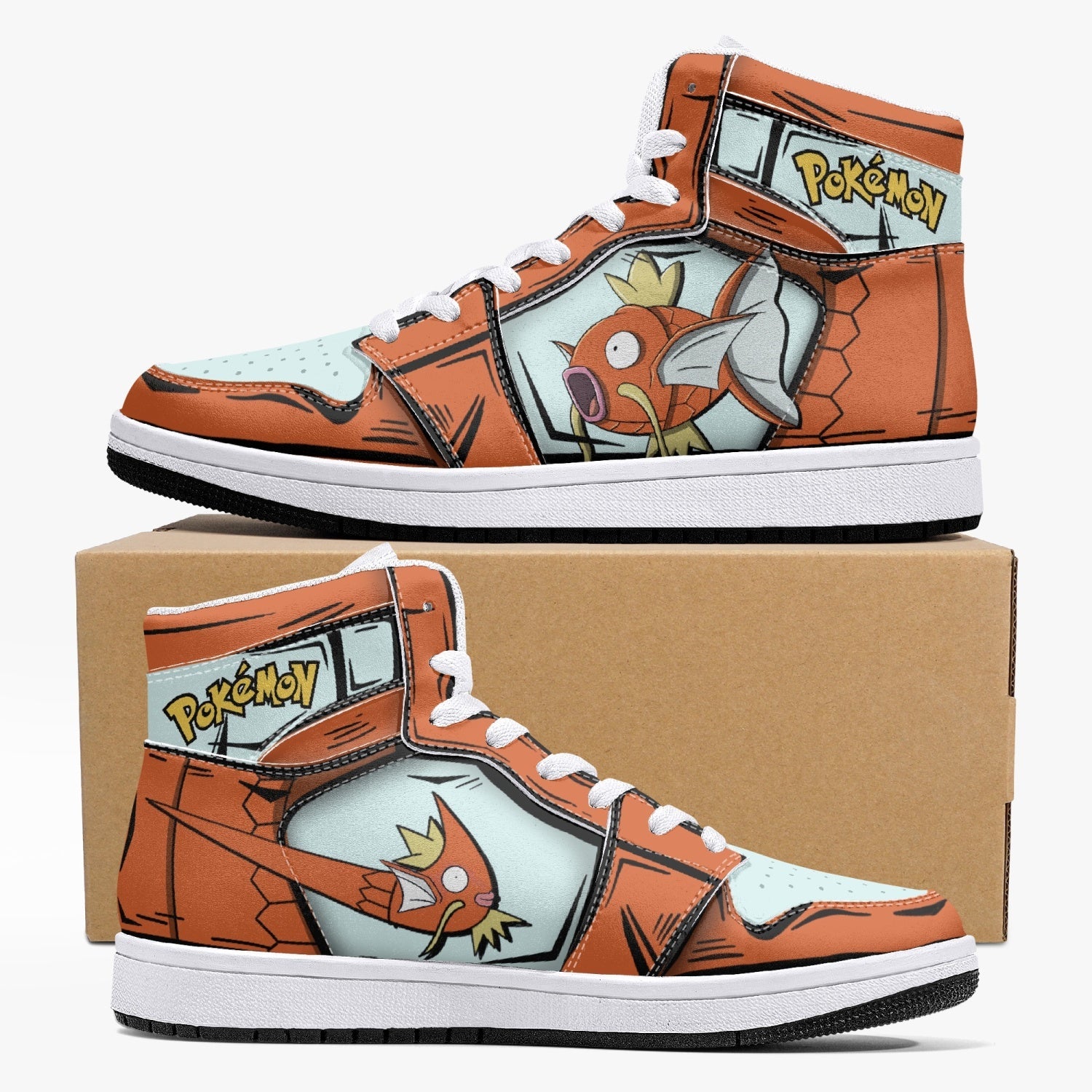 Magikarp Pokemon Mid 1 Basketball Shoes