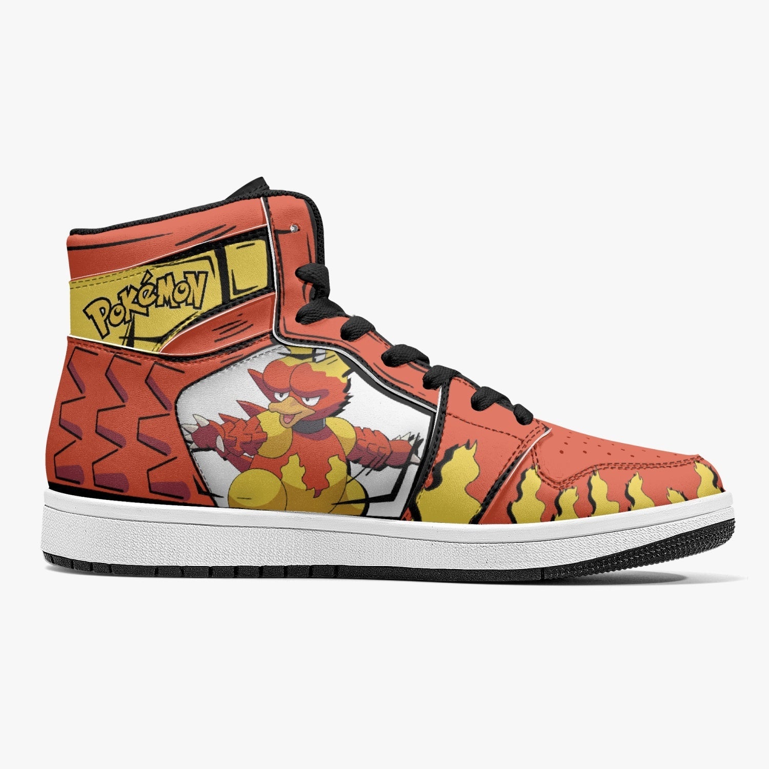 Magmar Pokemon Mid 1 Basketball Shoes