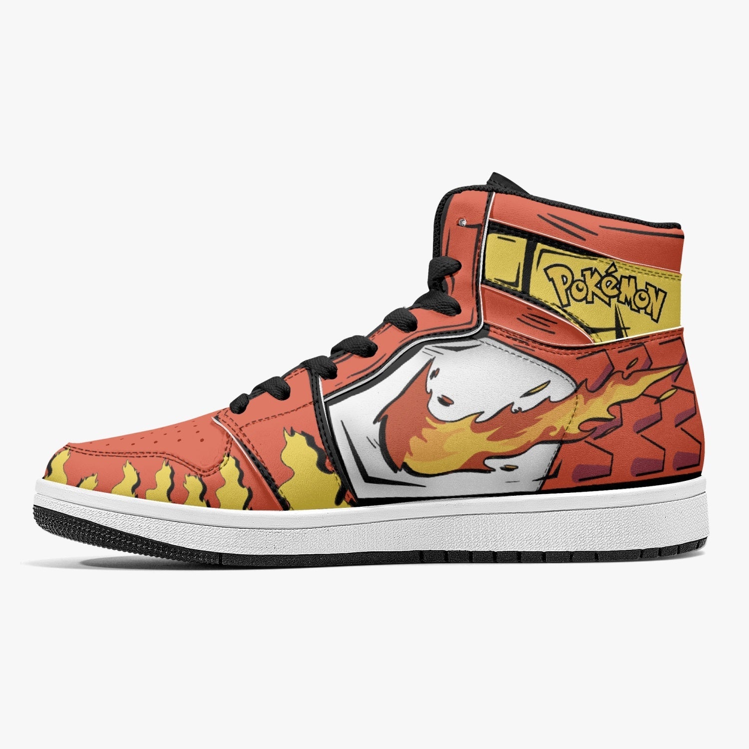 Magmar Pokemon Mid 1 Basketball Shoes