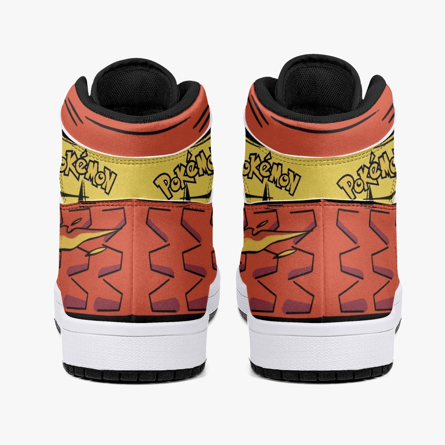 Magmar Pokemon Mid 1 Basketball Shoes