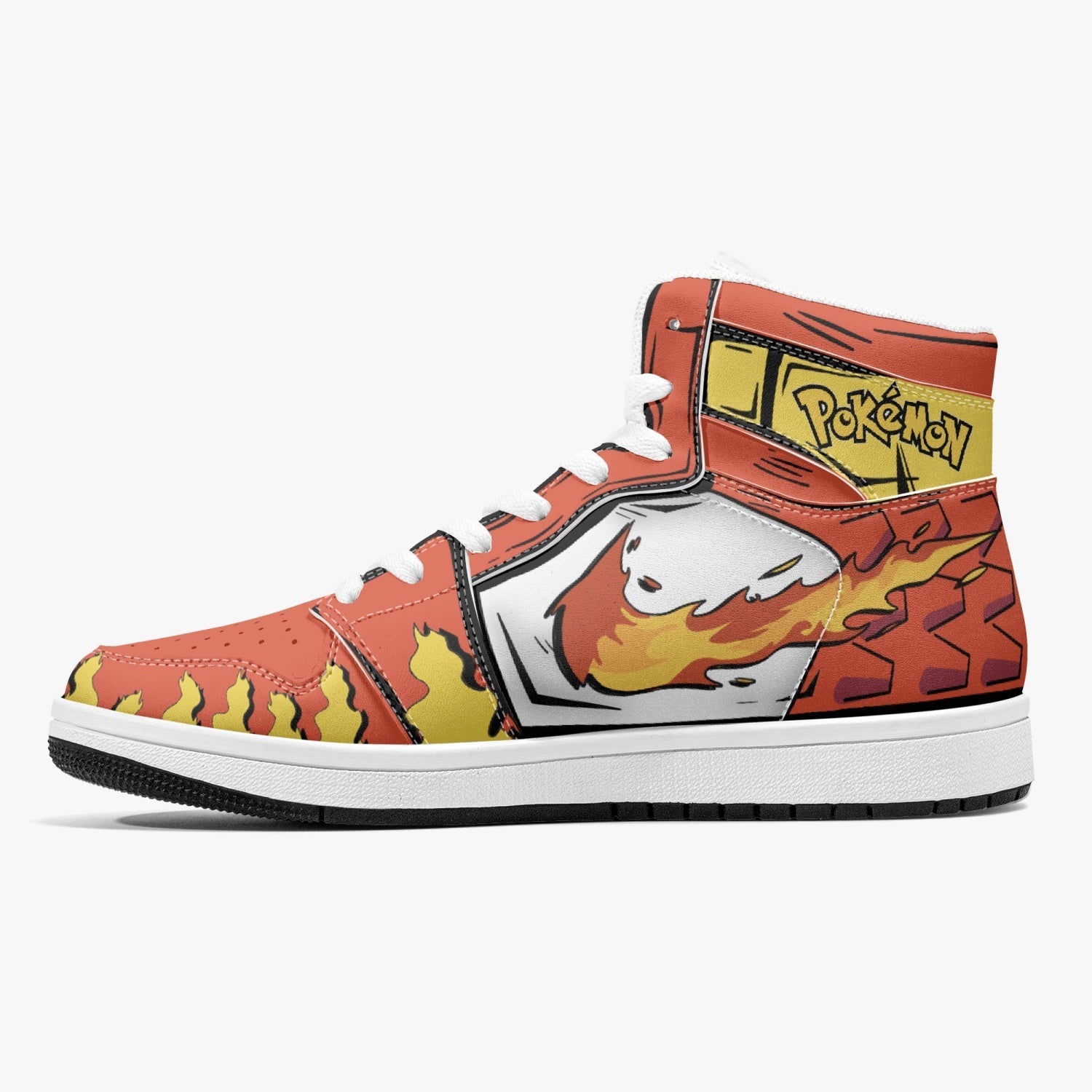 Magmar Pokemon Mid 1 Basketball Shoes