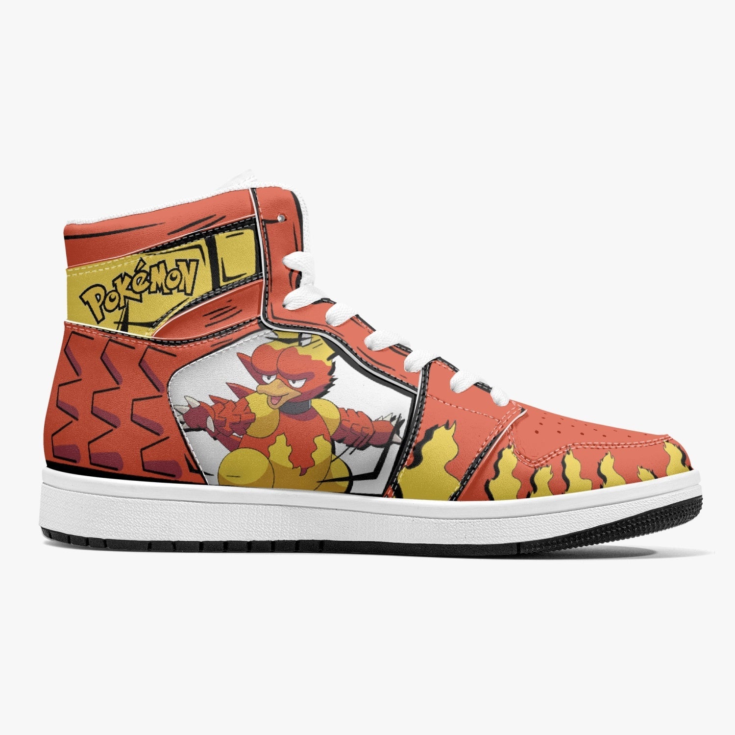 Magmar Pokemon Mid 1 Basketball Shoes
