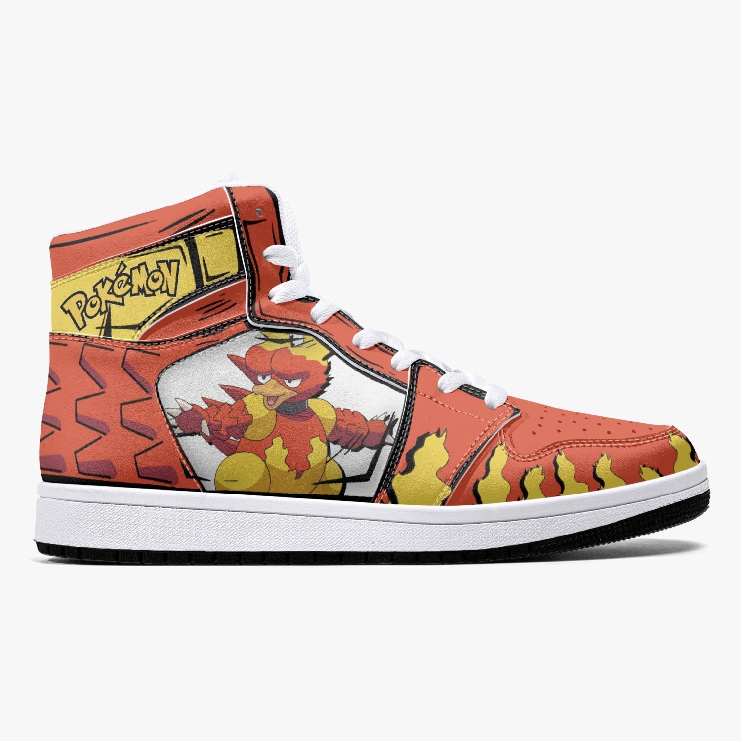 Magmar Pokemon Mid 1 Basketball Shoes