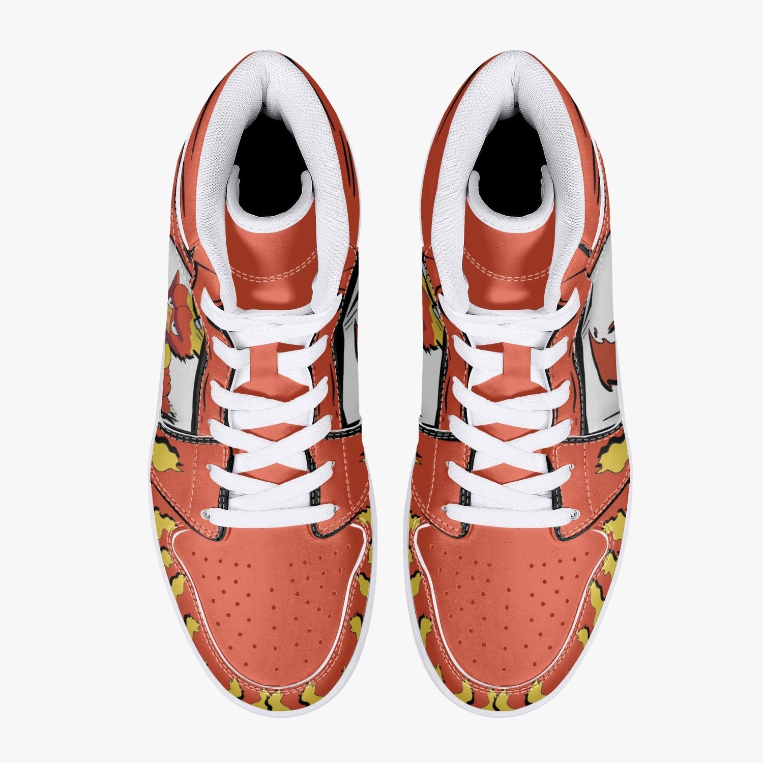 Magmar Pokemon Mid 1 Basketball Shoes