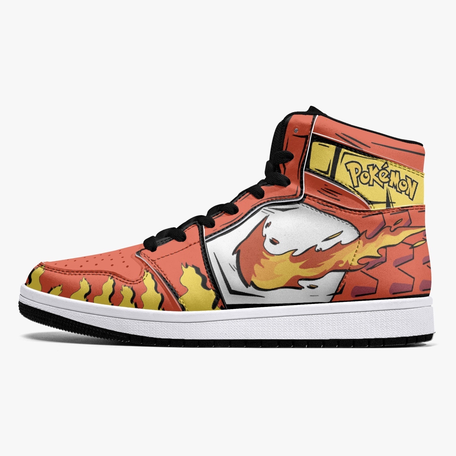 Magmar Pokemon Mid 1 Basketball Shoes