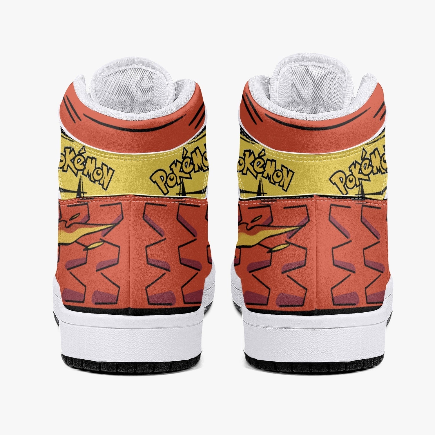 Magmar Pokemon Mid 1 Basketball Shoes