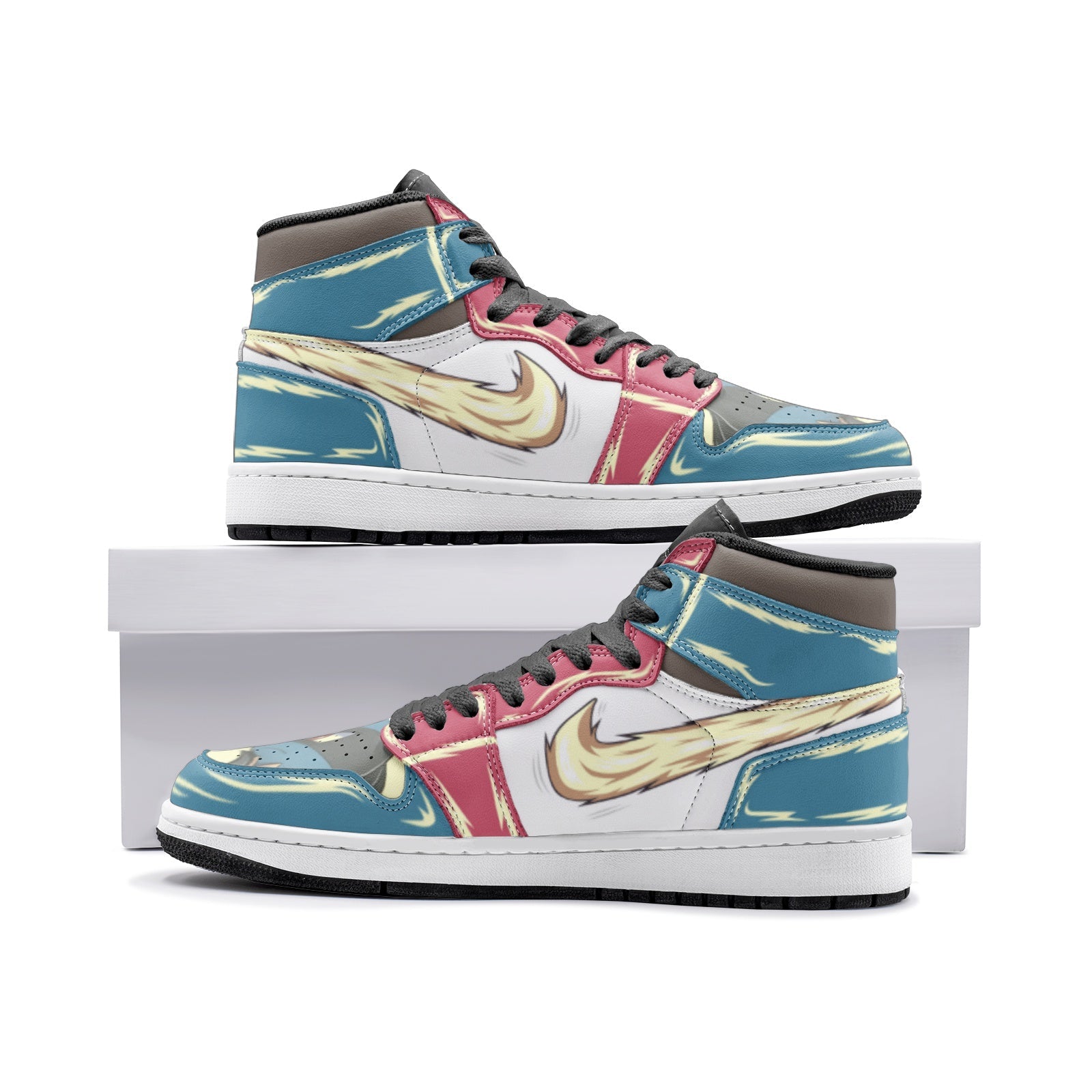 Mega Lucario Pokemon Mid 1 Basketball Shoes