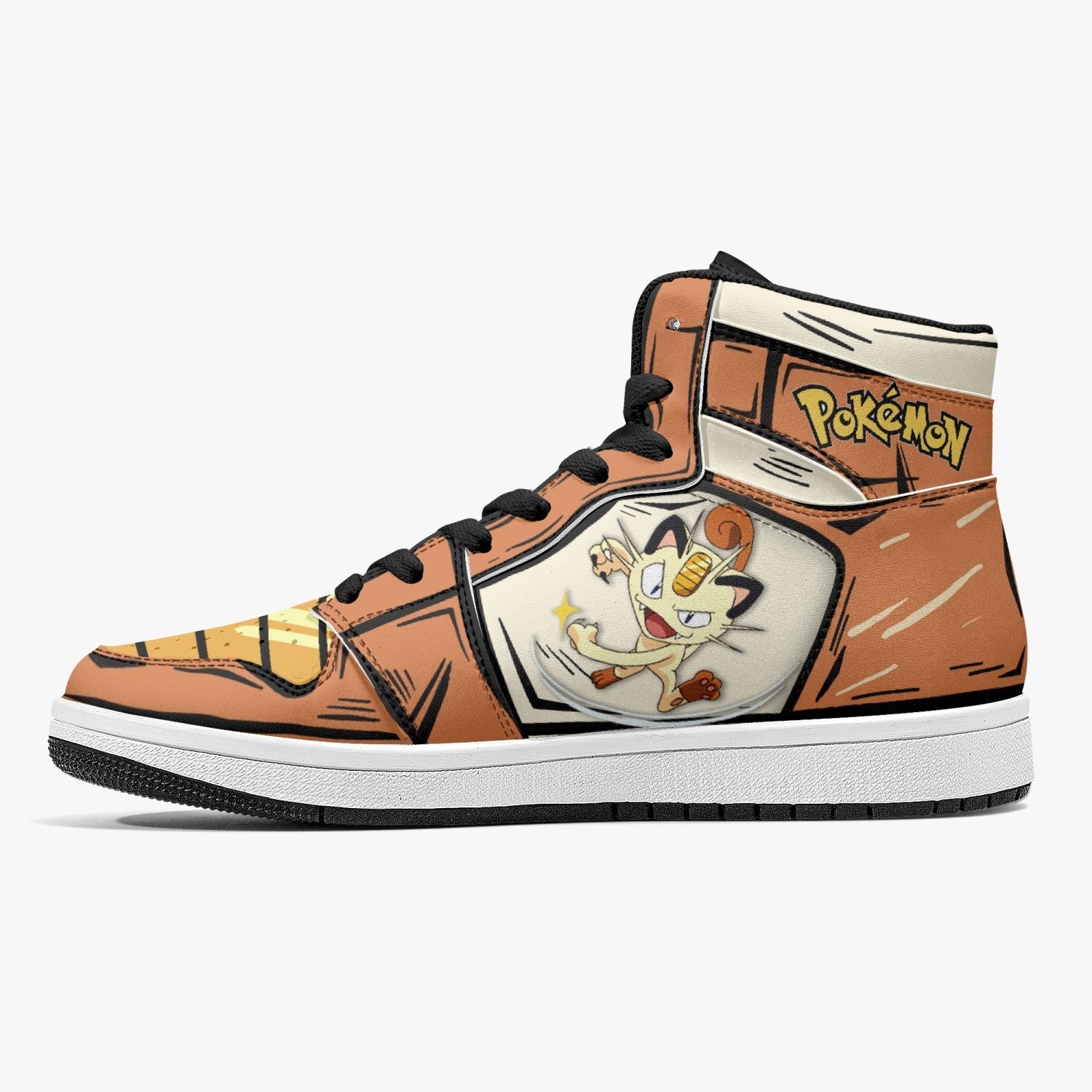 Meowth Pokemon Mid 1 Basketball Shoes