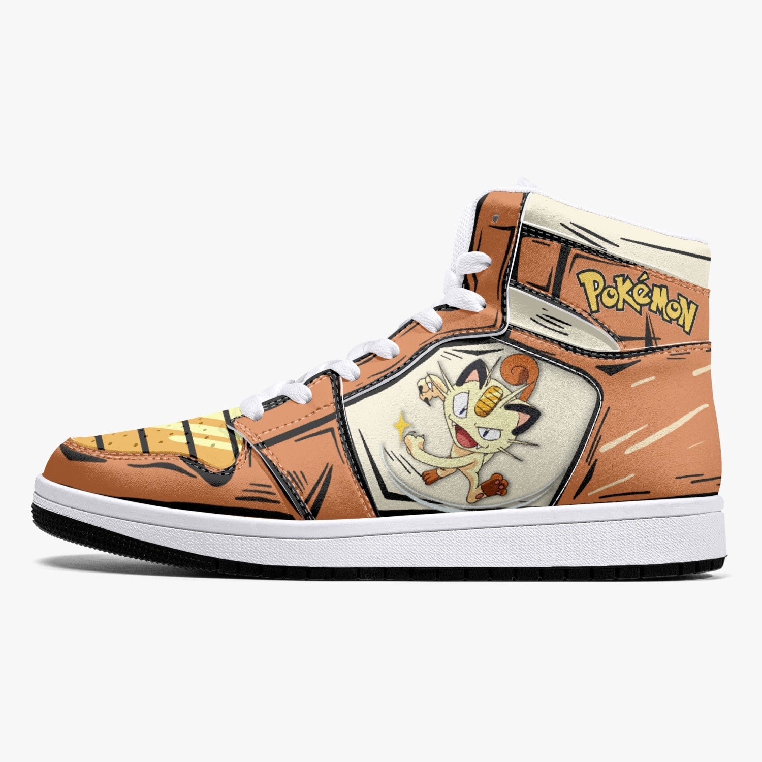 Meowth Pokemon Mid 1 Basketball Shoes