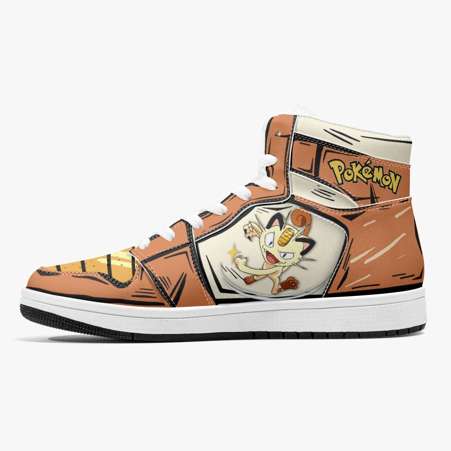 Meowth Pokemon Mid 1 Basketball Shoes