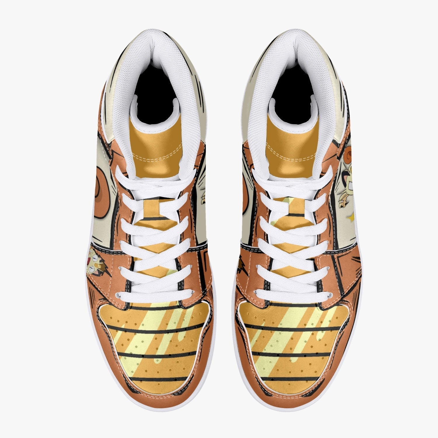 Meowth Pokemon Mid 1 Basketball Shoes