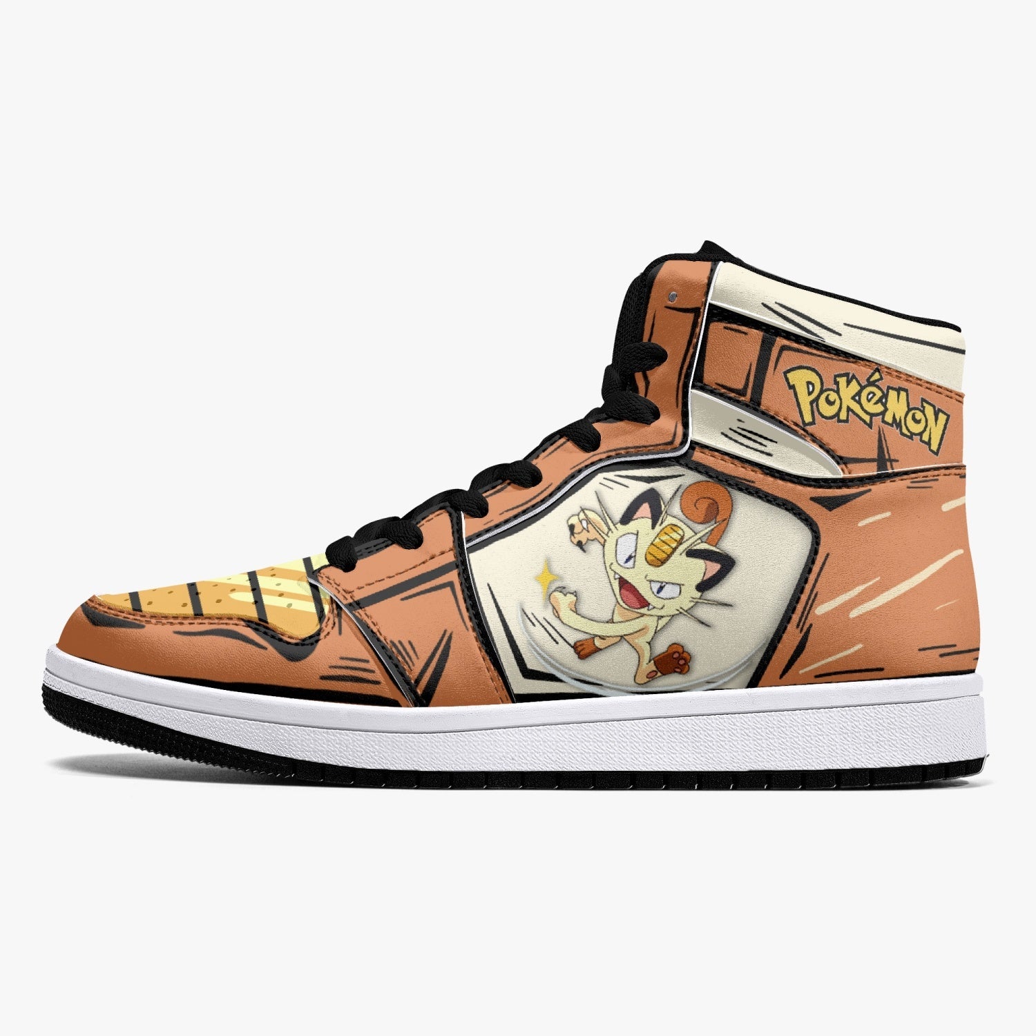 Meowth Pokemon Mid 1 Basketball Shoes