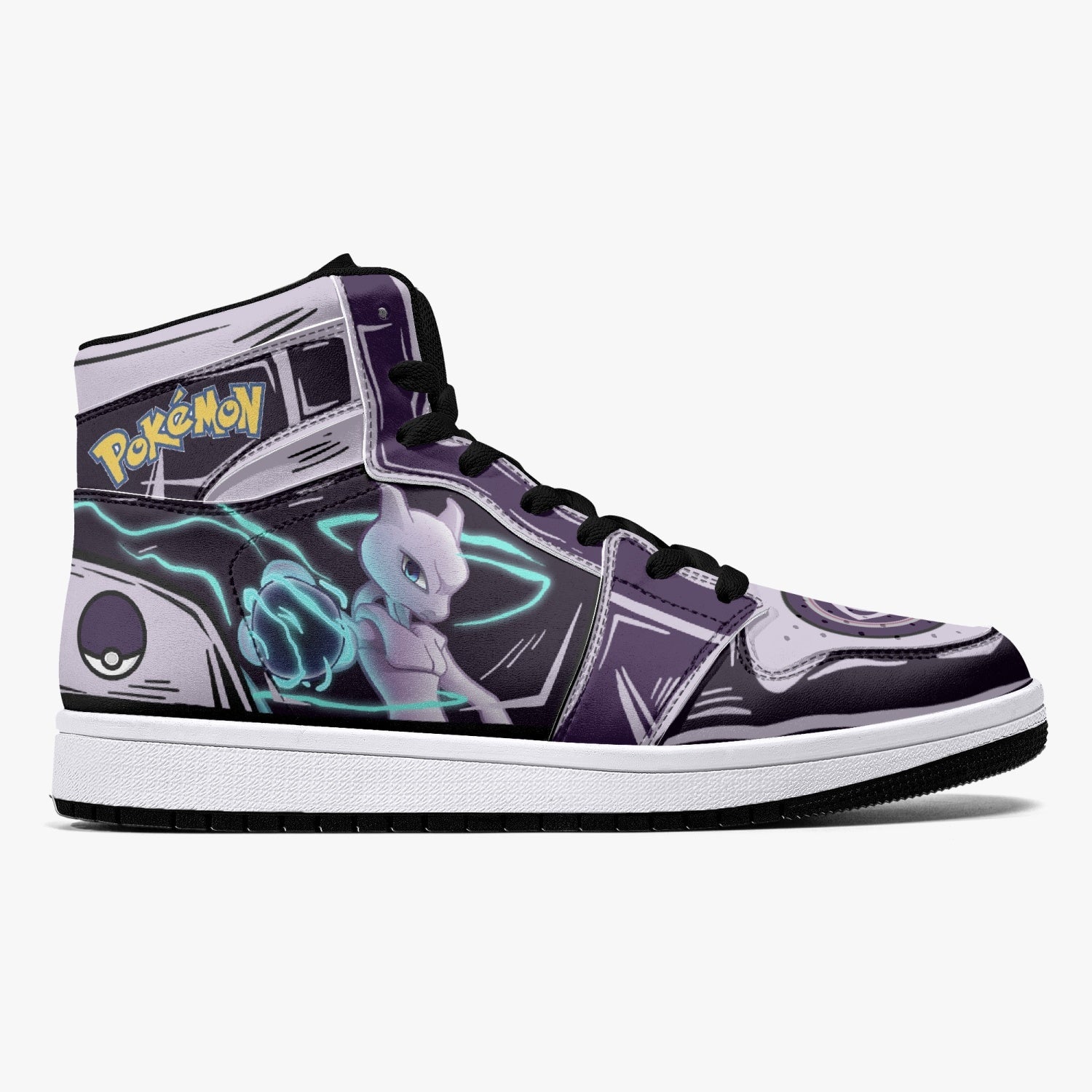Mewtwo Pokemon Mid 1 Basketball Shoes