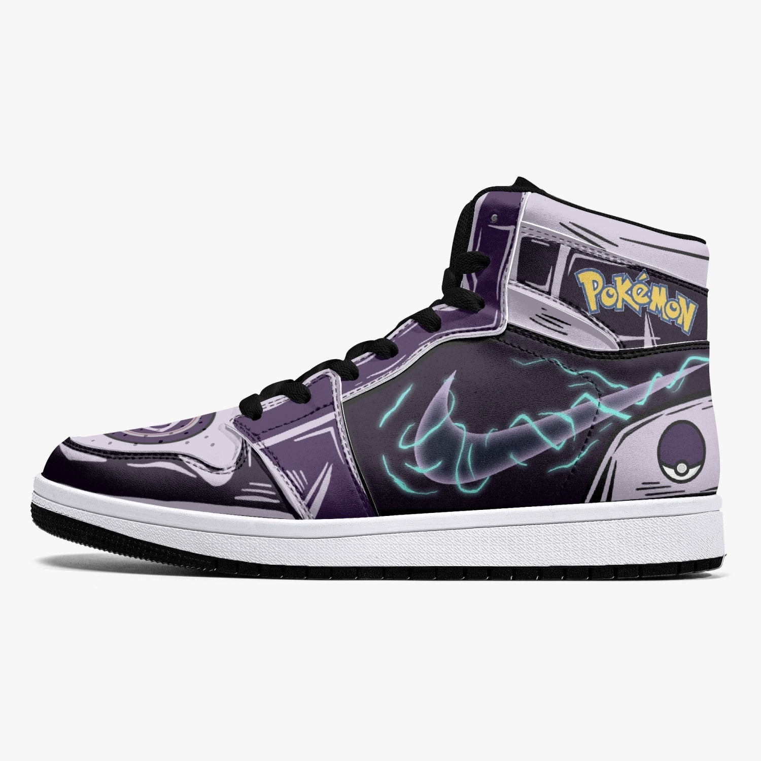Mewtwo Pokemon Mid 1 Basketball Shoes