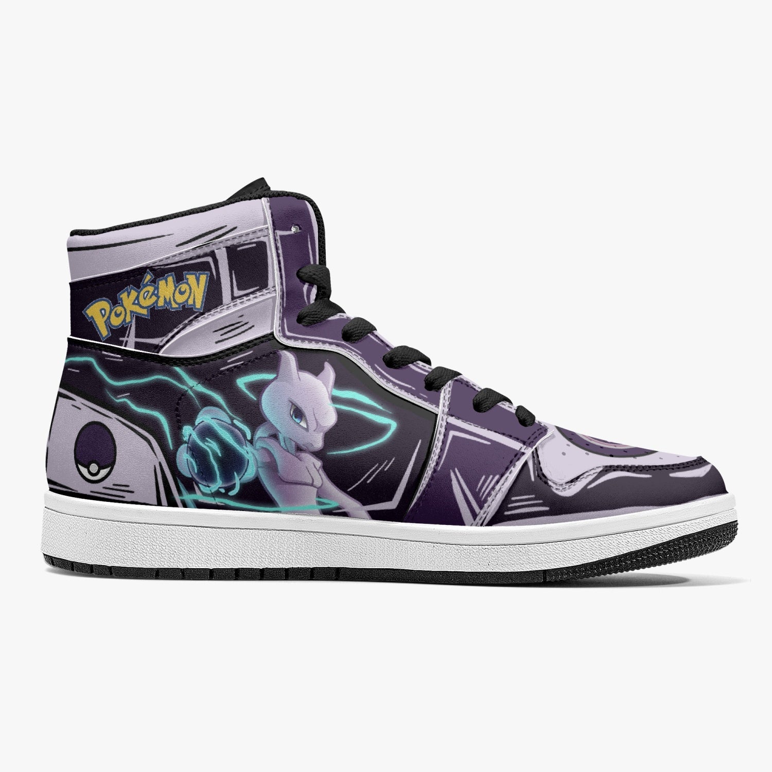Mewtwo Pokemon Mid 1 Basketball Shoes