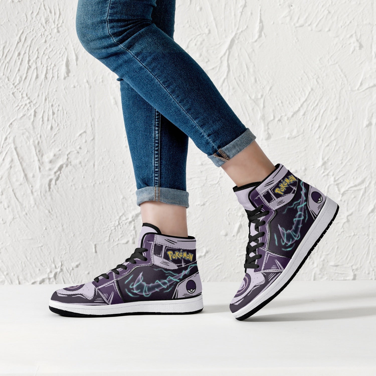 Mewtwo Pokemon Mid 1 Basketball Shoes