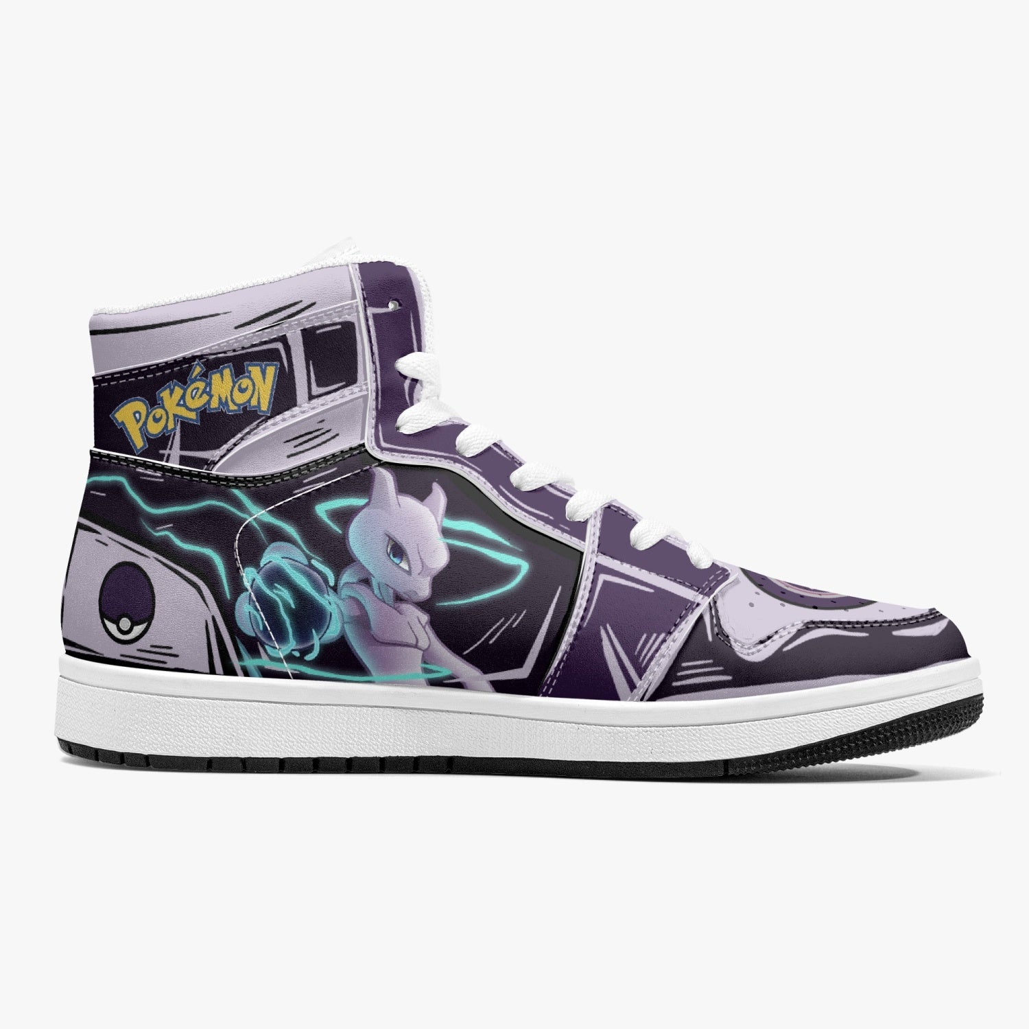 Mewtwo Pokemon Mid 1 Basketball Shoes