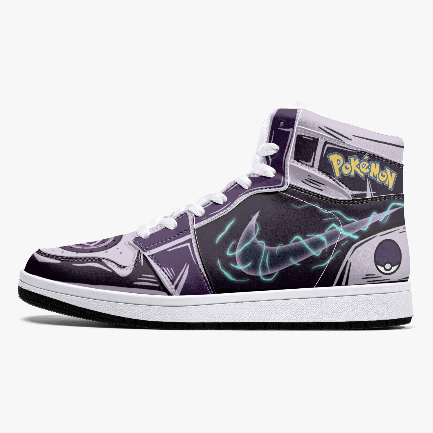 Mewtwo Pokemon Mid 1 Basketball Shoes