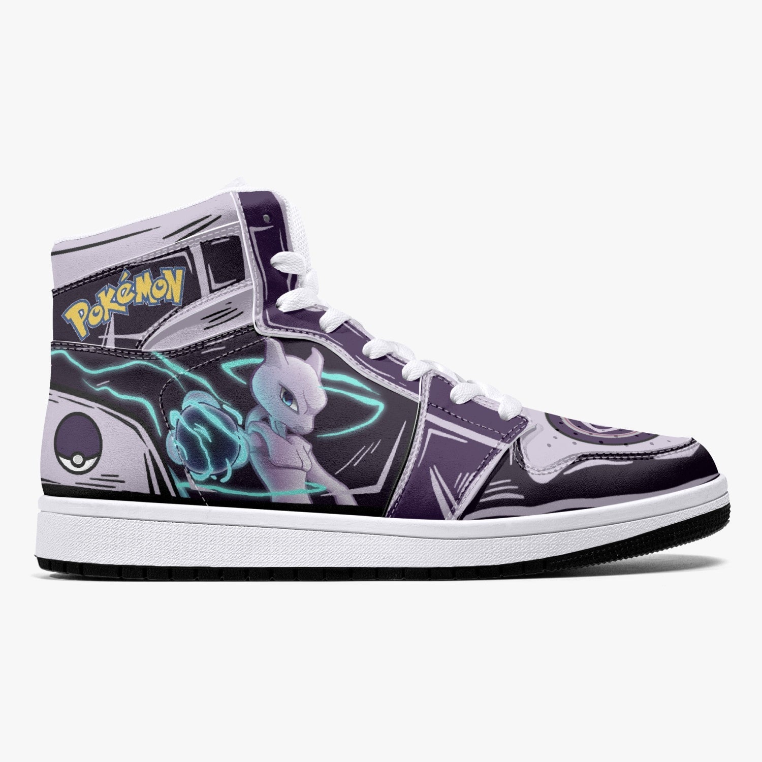 Mewtwo Pokemon Mid 1 Basketball Shoes