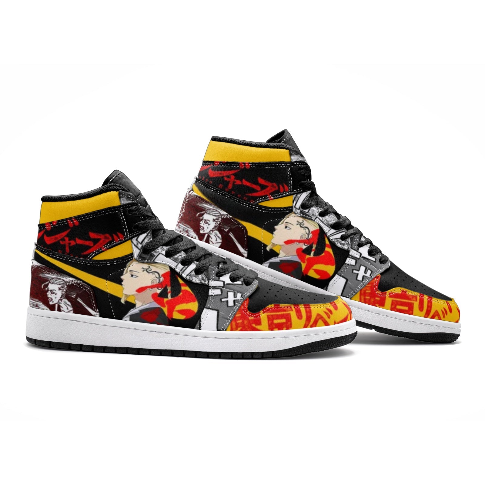Mikey and Draken Tokyo Revengers Mid 1 Basketball Shoes