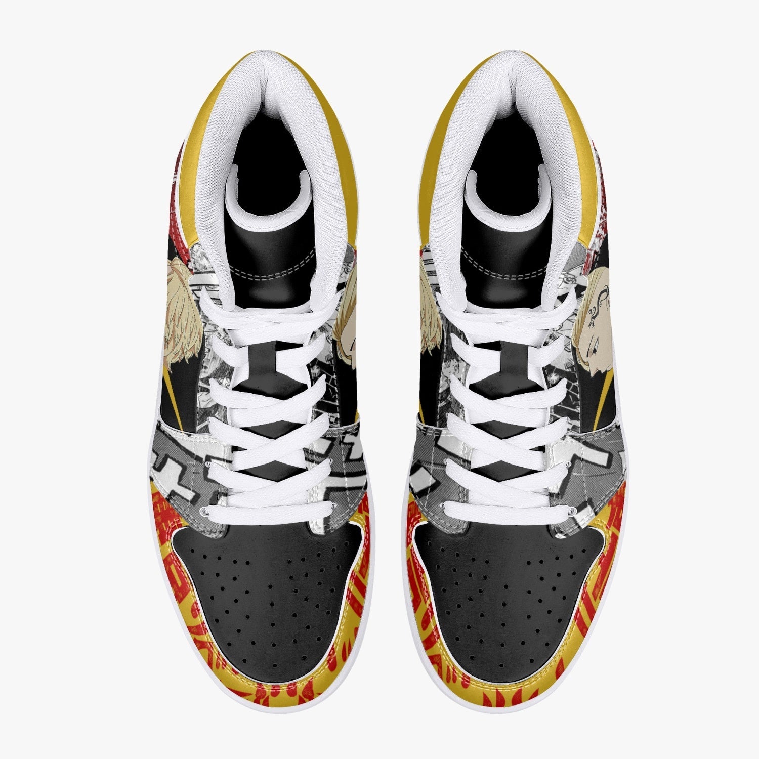 Mikey and Draken Tokyo Revengers Mid 1 Basketball Shoes