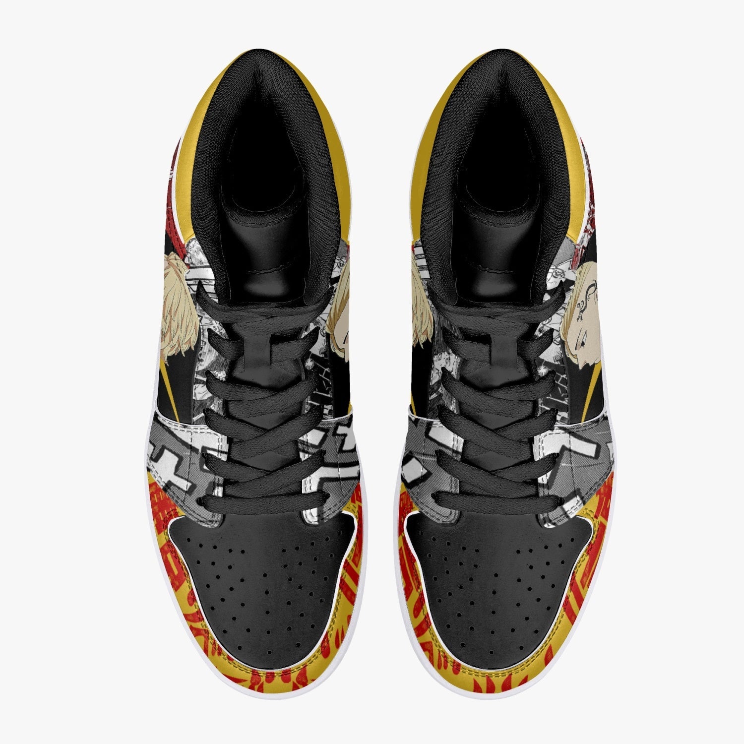 Mikey and Draken Tokyo Revengers Mid 1 Basketball Shoes