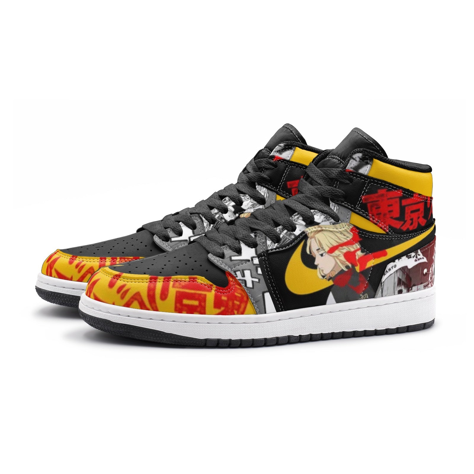 Mikey and Draken Tokyo Revengers Mid 1 Basketball Shoes