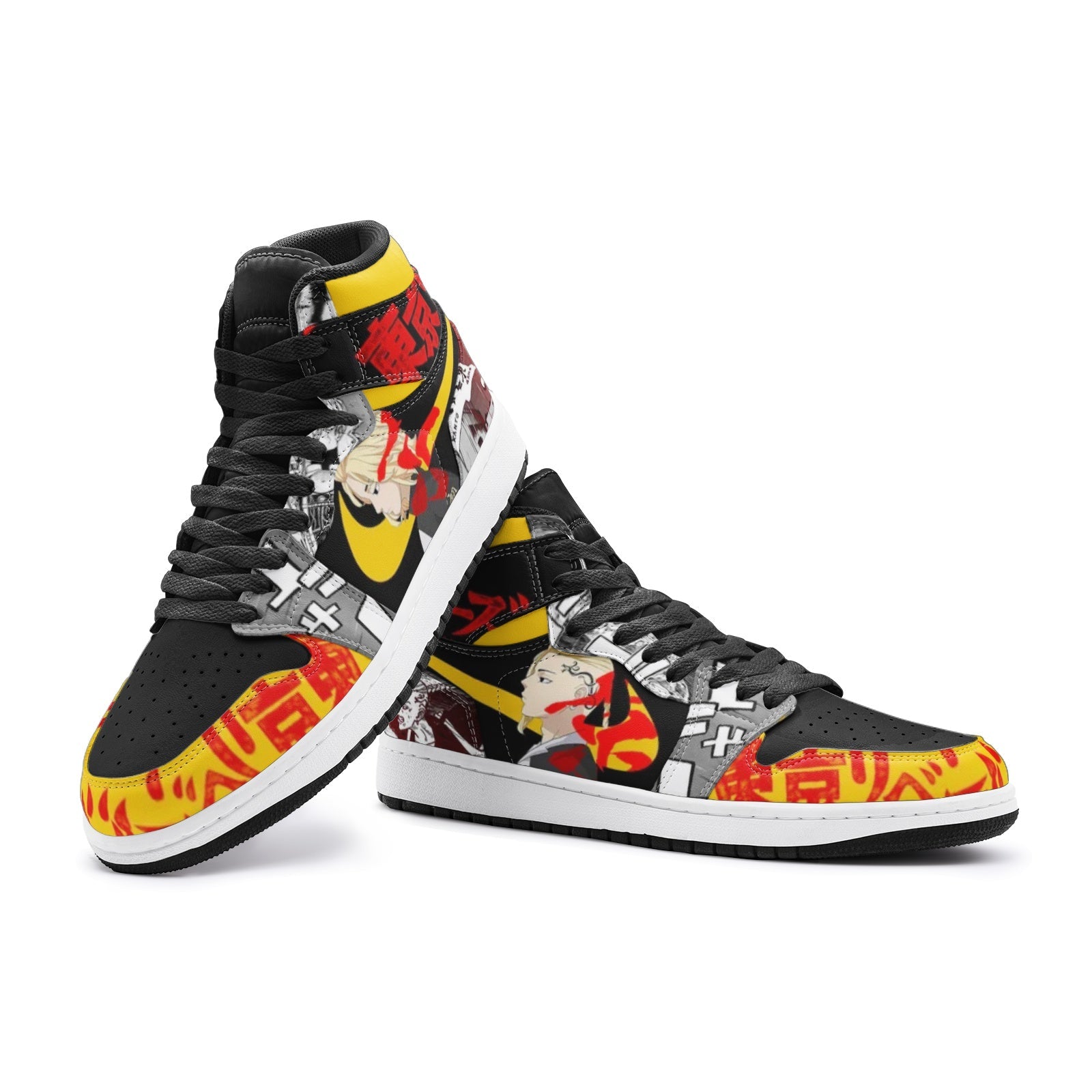 Mikey and Draken Tokyo Revengers Mid 1 Basketball Shoes