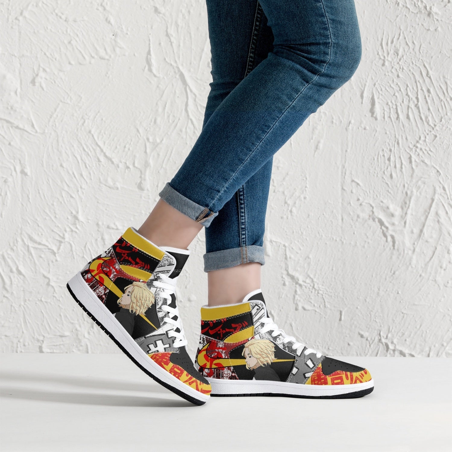 Mikey and Draken Tokyo Revengers Mid 1 Basketball Shoes