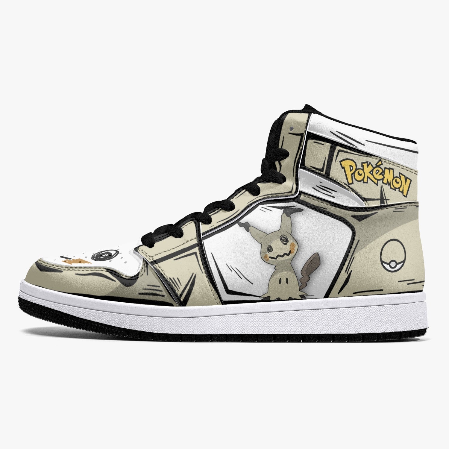 Mimikyu Pokemon Mid 1 Basketball Shoes