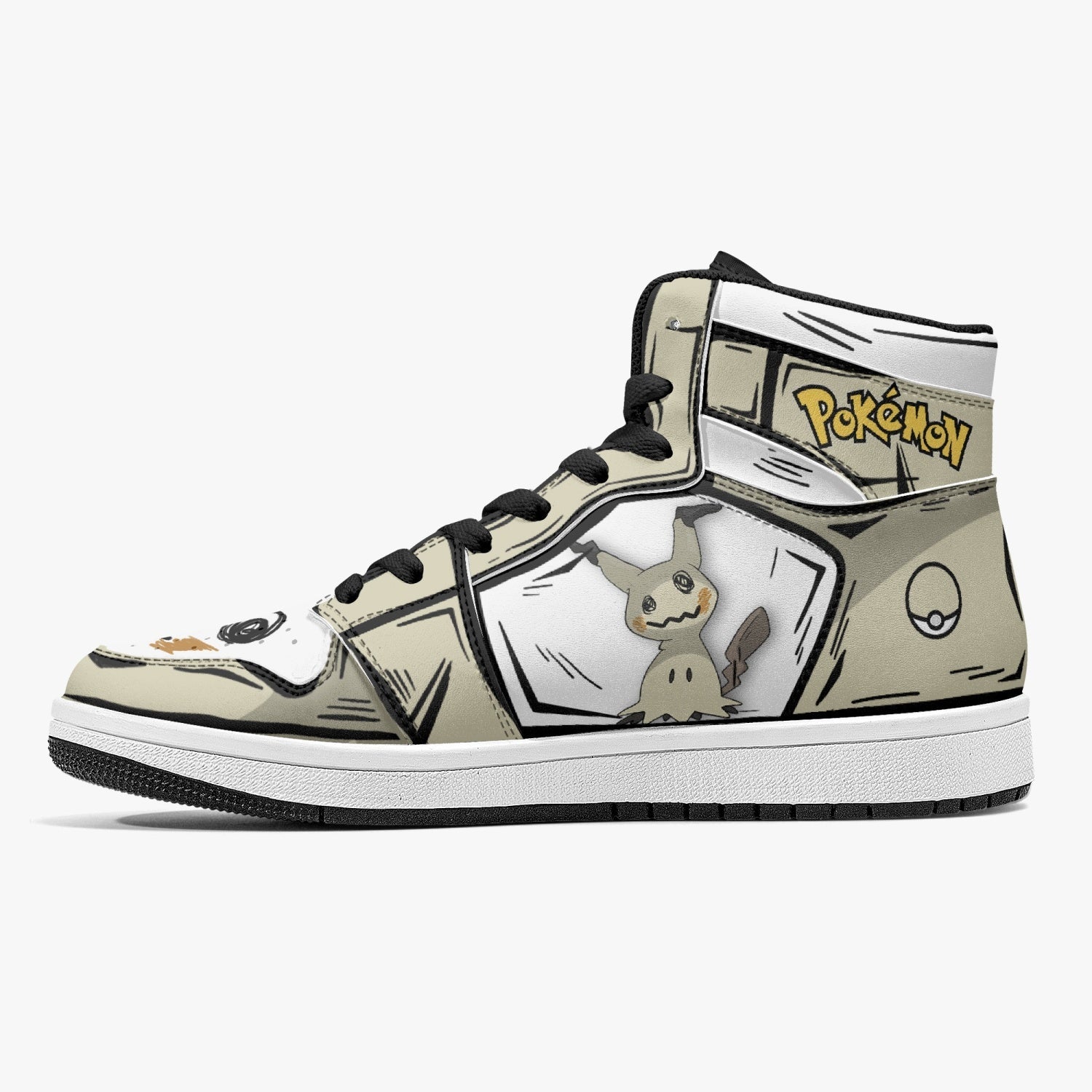 Mimikyu Pokemon Mid 1 Basketball Shoes