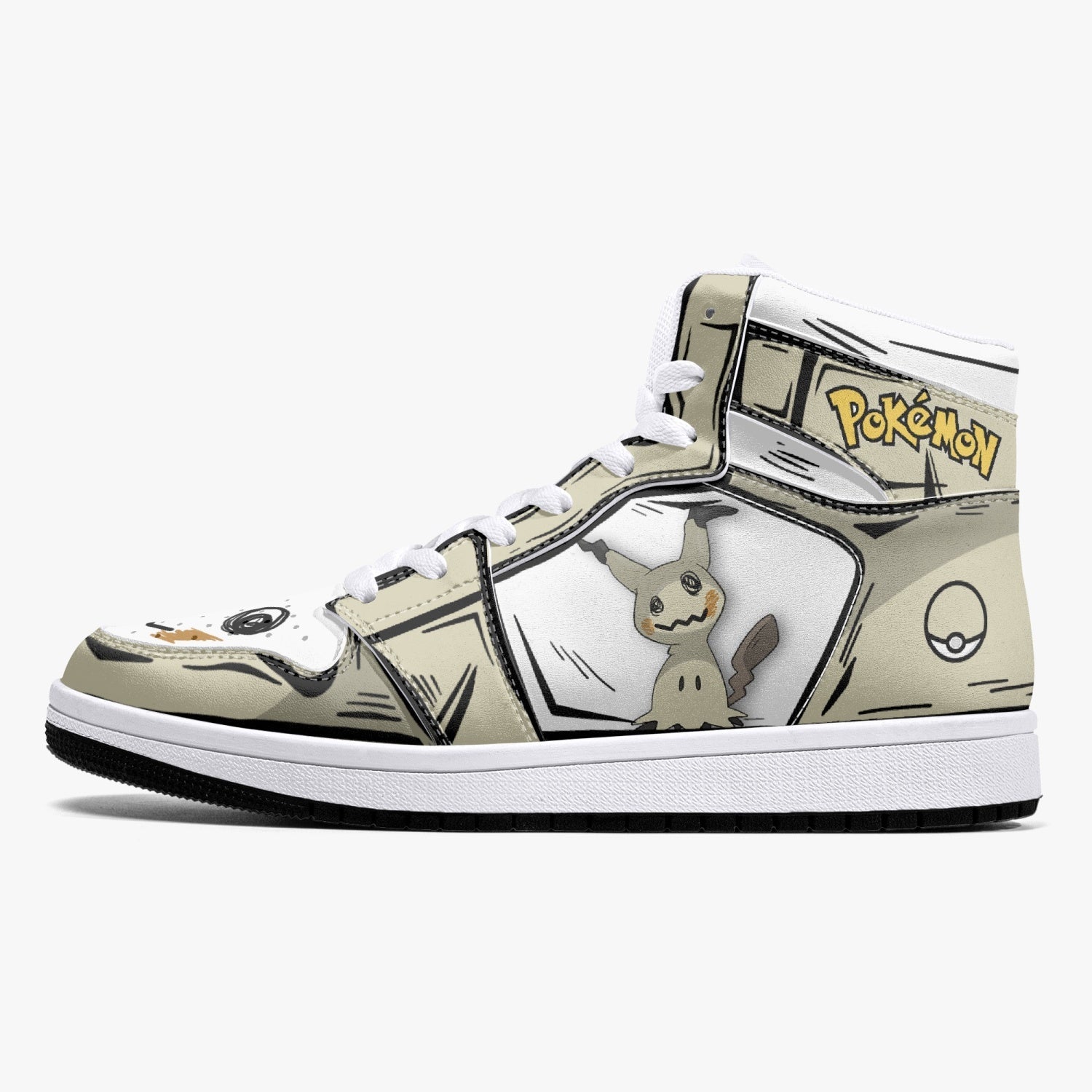 Mimikyu Pokemon Mid 1 Basketball Shoes