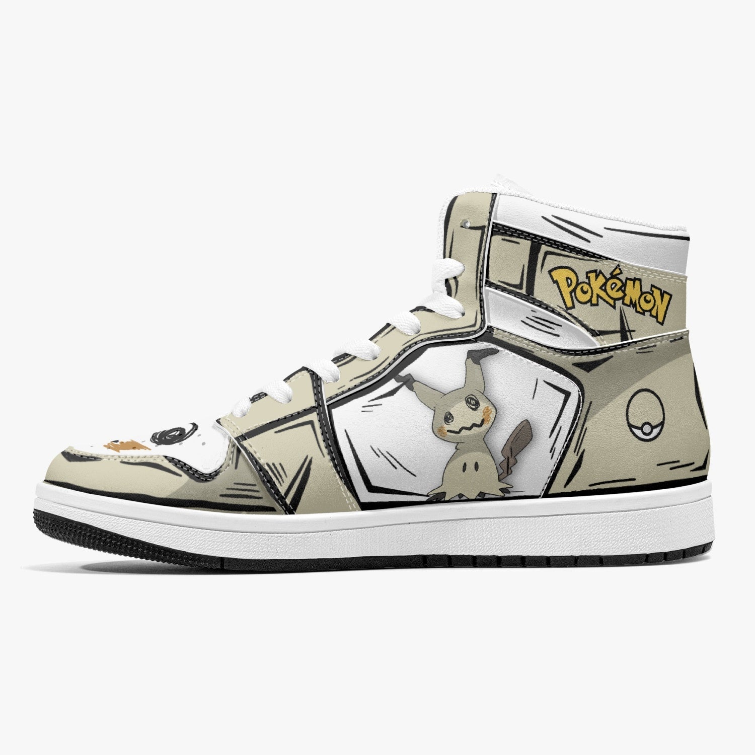 Mimikyu Pokemon Mid 1 Basketball Shoes