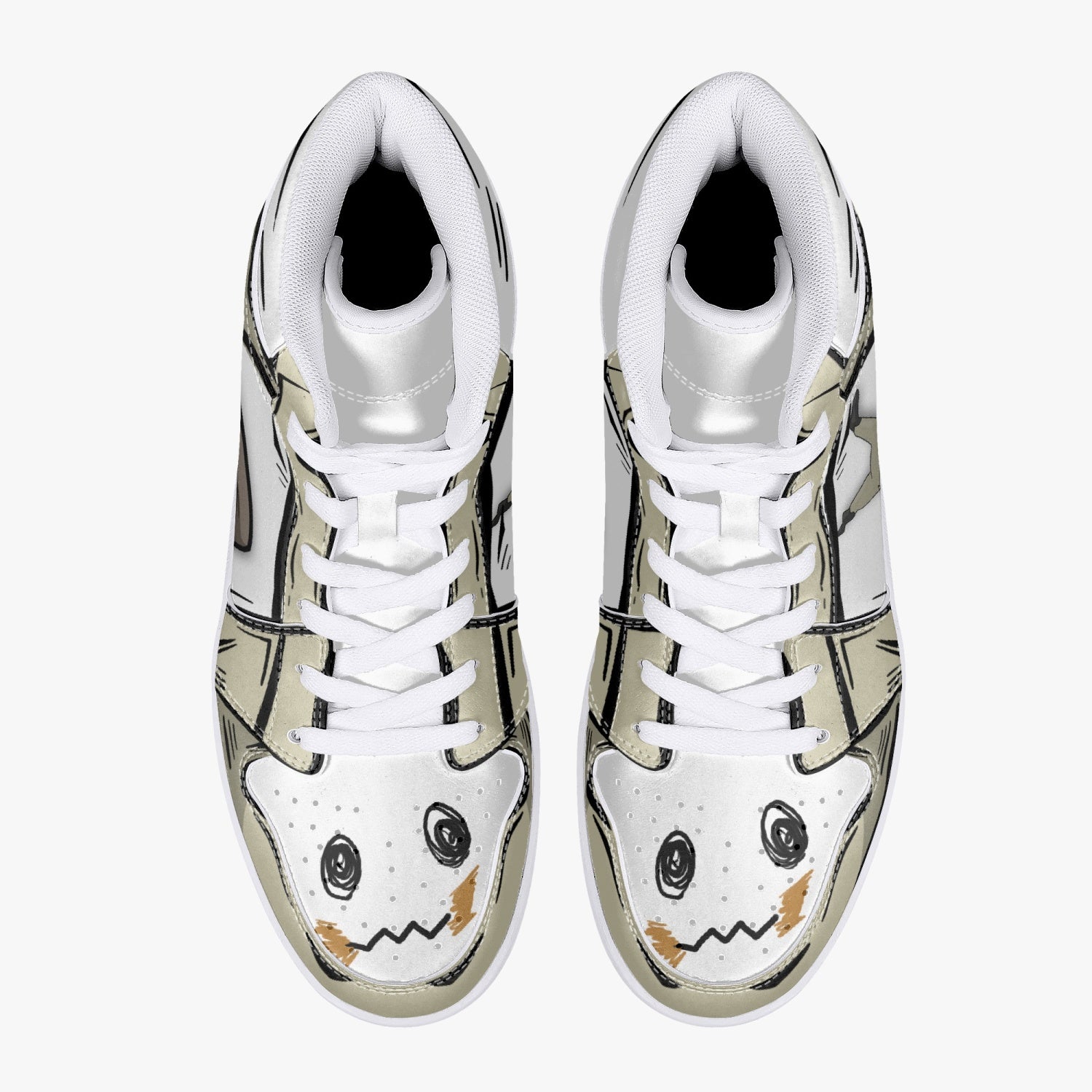Mimikyu Pokemon Mid 1 Basketball Shoes
