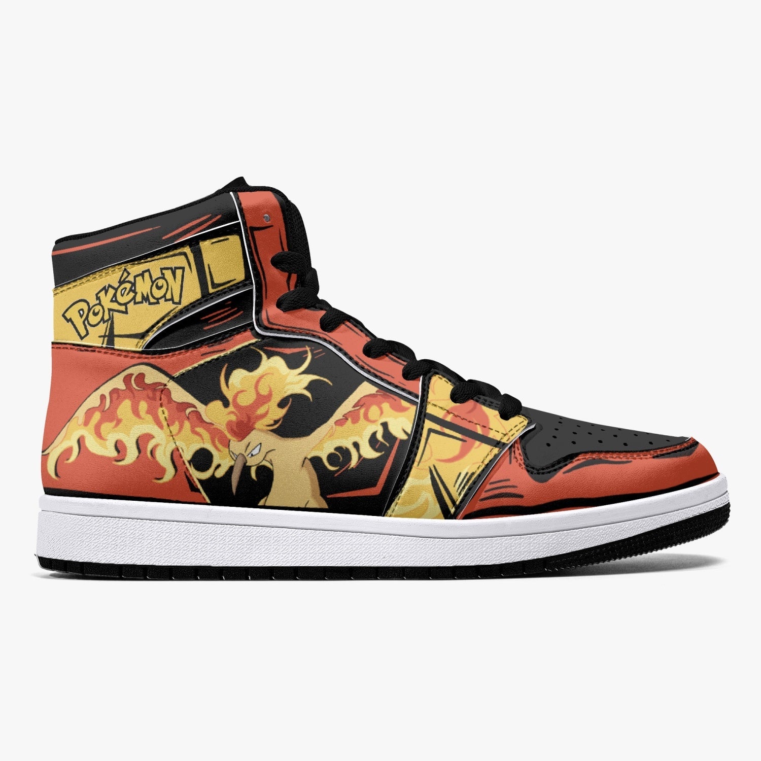 Moltres Pokemon Mid 1 Basketball Shoes