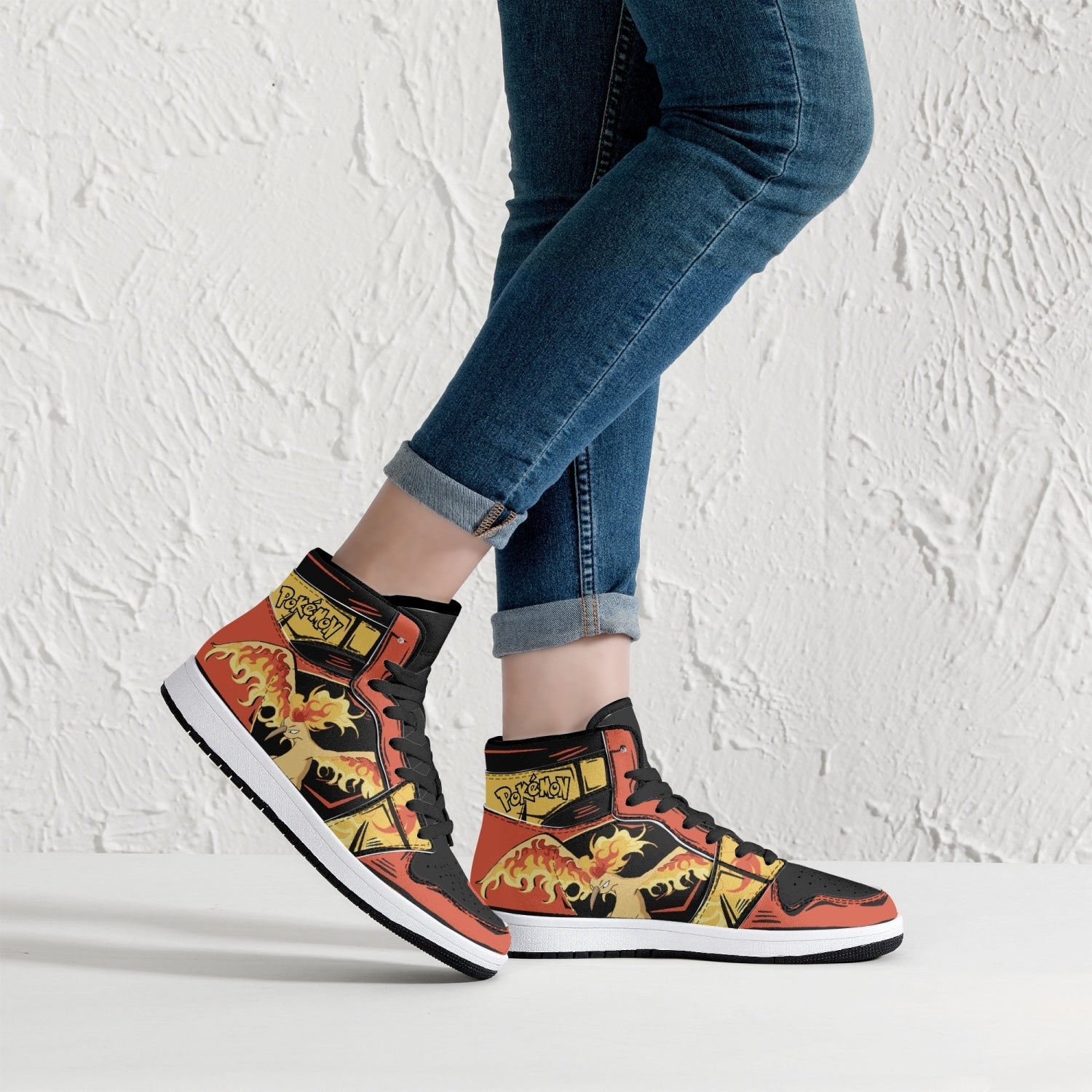 Moltres Pokemon Mid 1 Basketball Shoes