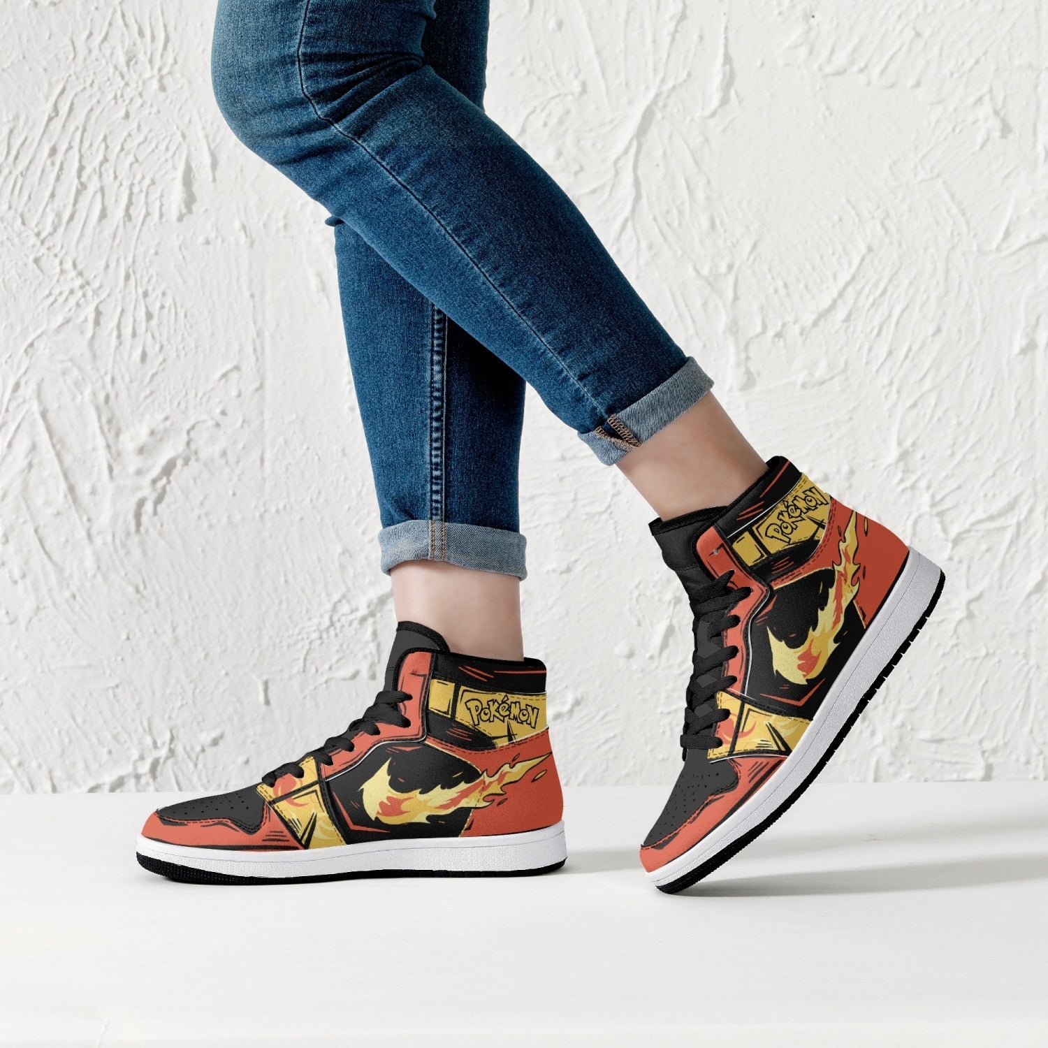 Moltres Pokemon Mid 1 Basketball Shoes