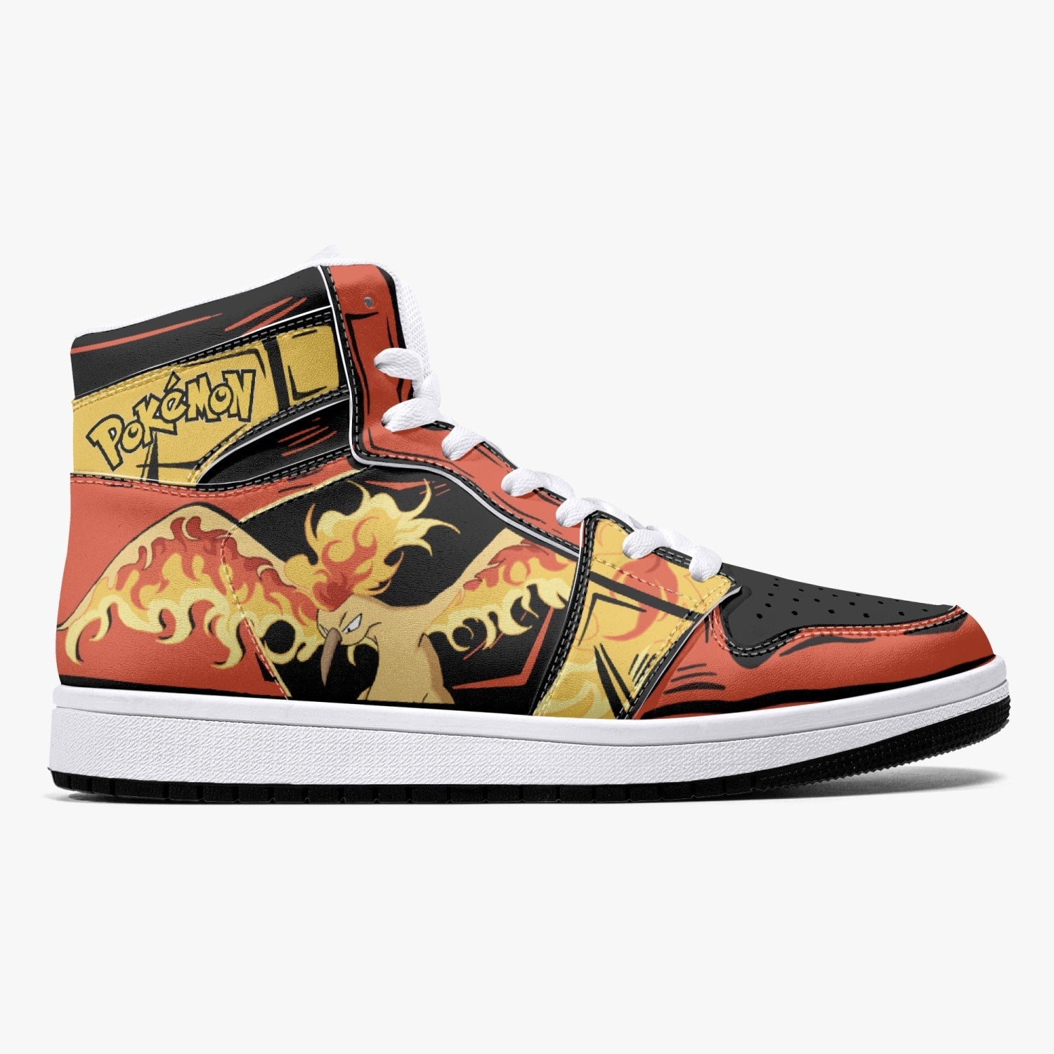 Moltres Pokemon Mid 1 Basketball Shoes