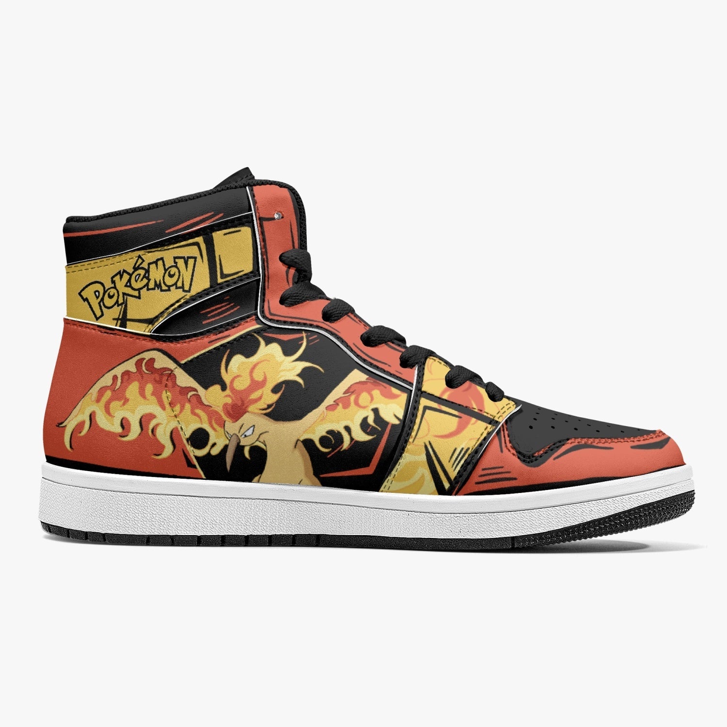 Moltres Pokemon Mid 1 Basketball Shoes