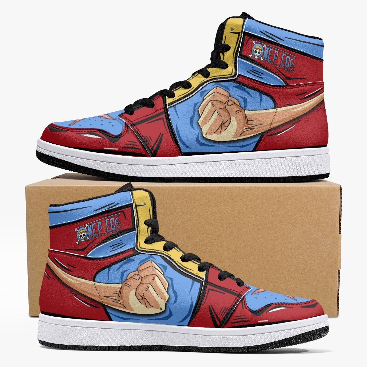 Monkey D. Luffy Fist One Piece Mid 1 Basketball Shoes