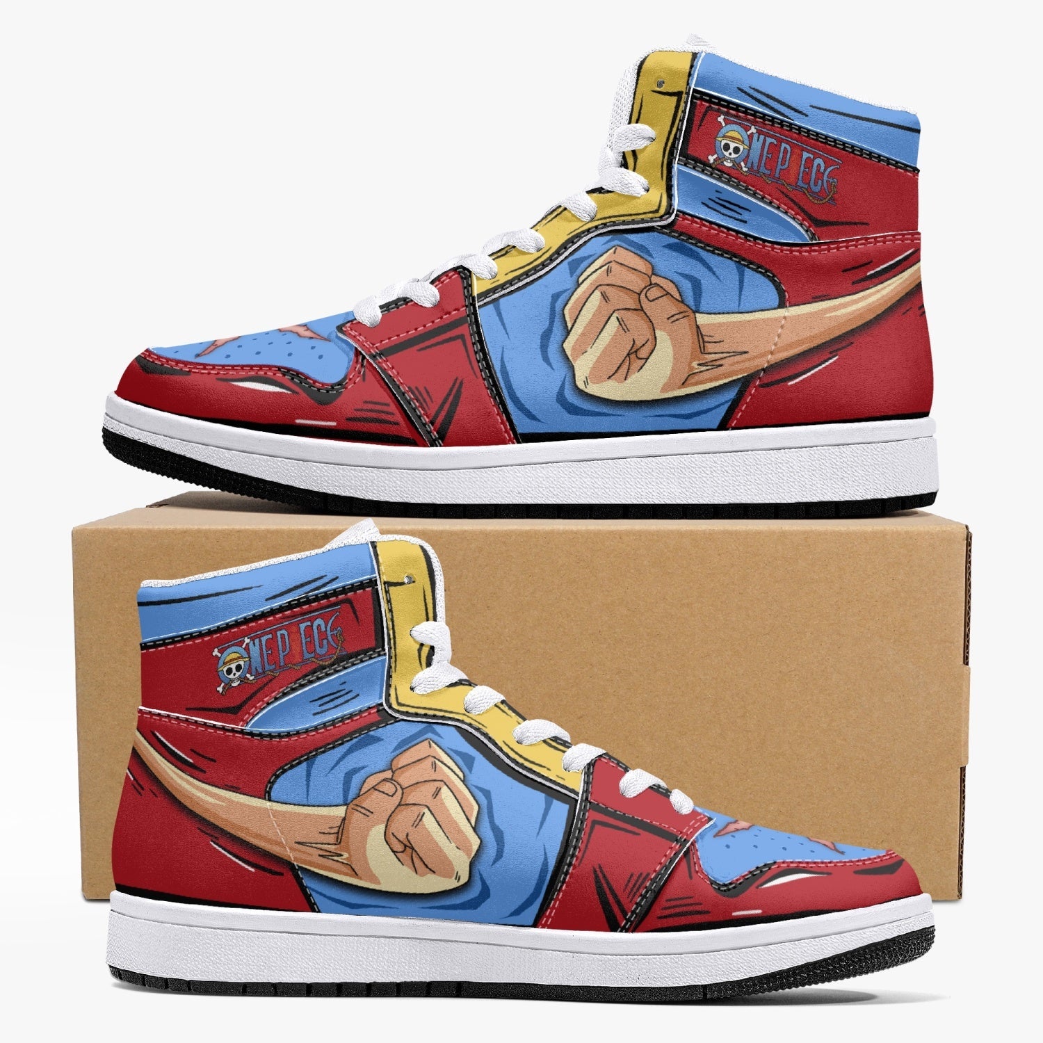 Monkey D. Luffy Fist One Piece Mid 1 Basketball Shoes
