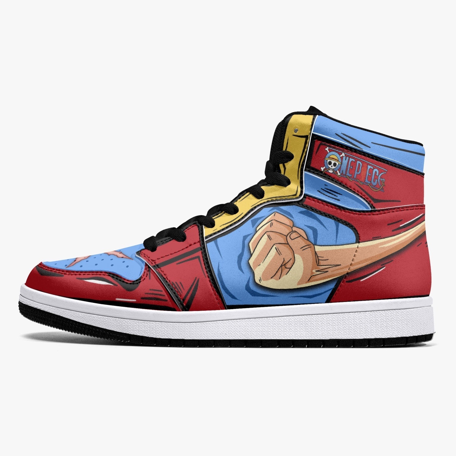 Monkey D. Luffy Fist One Piece Mid 1 Basketball Shoes