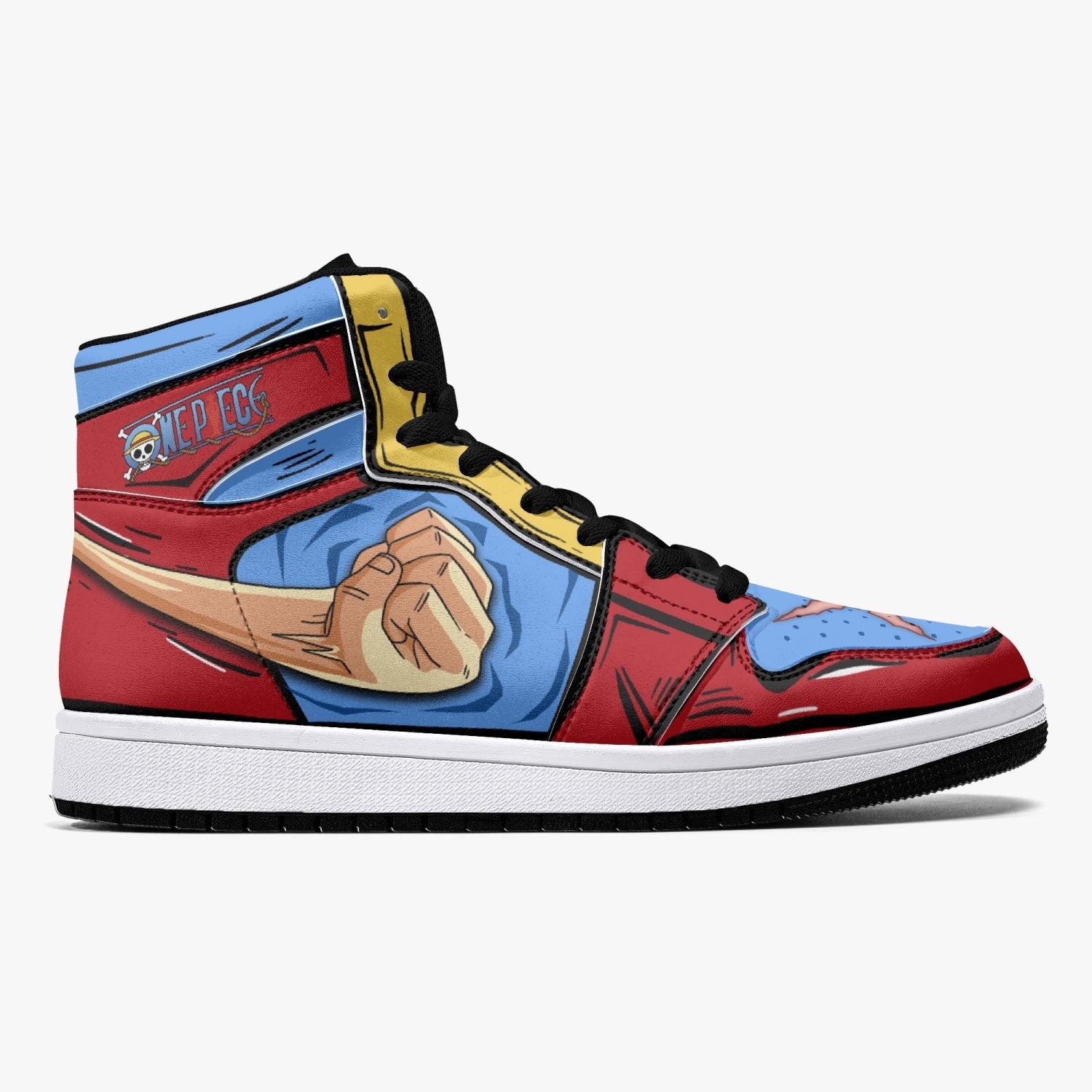 Monkey D. Luffy Fist One Piece Mid 1 Basketball Shoes