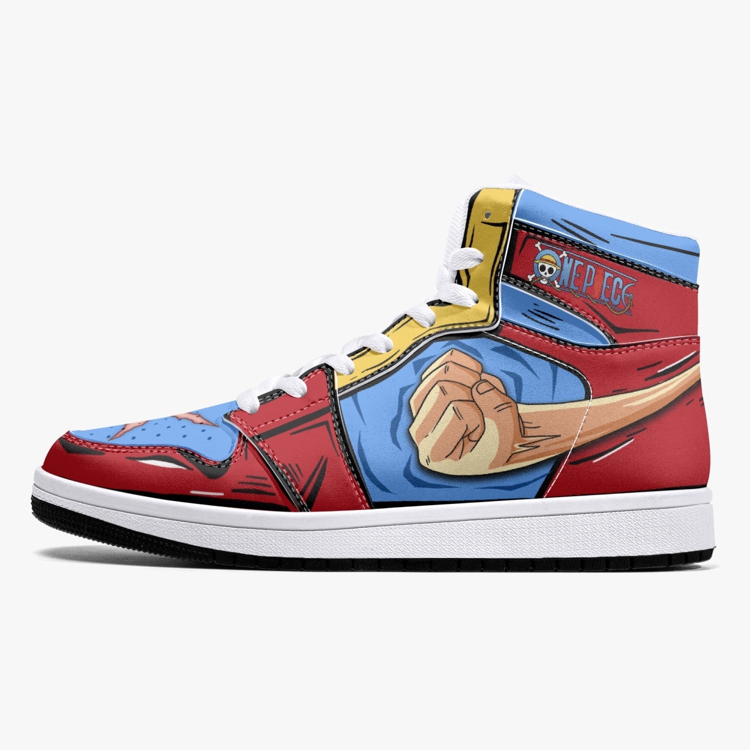 Monkey D. Luffy Fist One Piece Mid 1 Basketball Shoes
