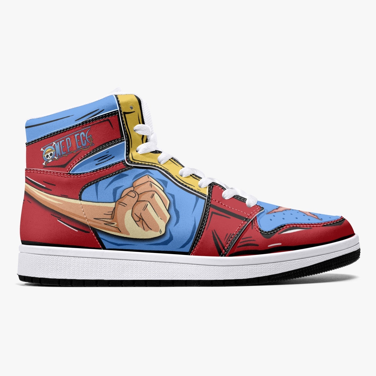 Monkey D. Luffy Fist One Piece Mid 1 Basketball Shoes