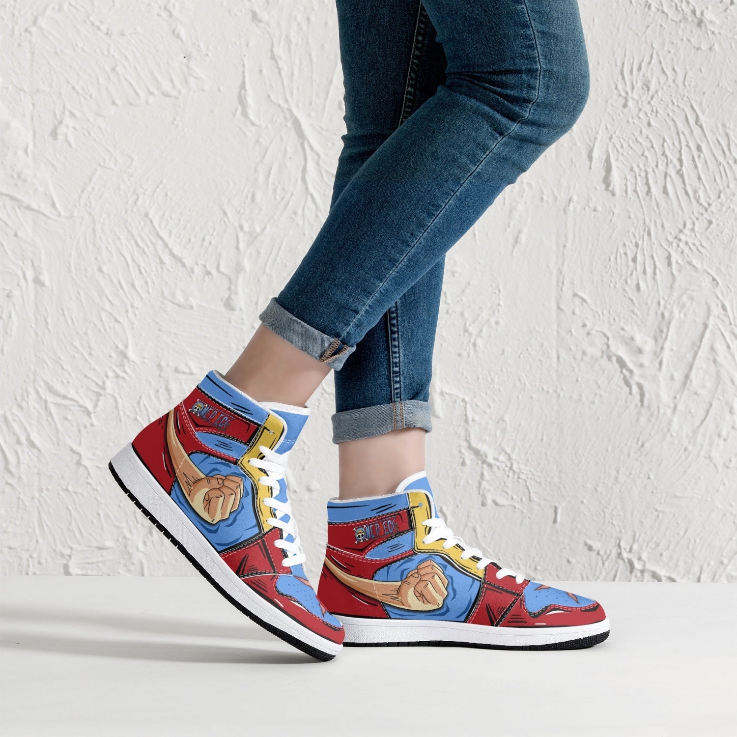 Monkey D. Luffy Fist One Piece Mid 1 Basketball Shoes