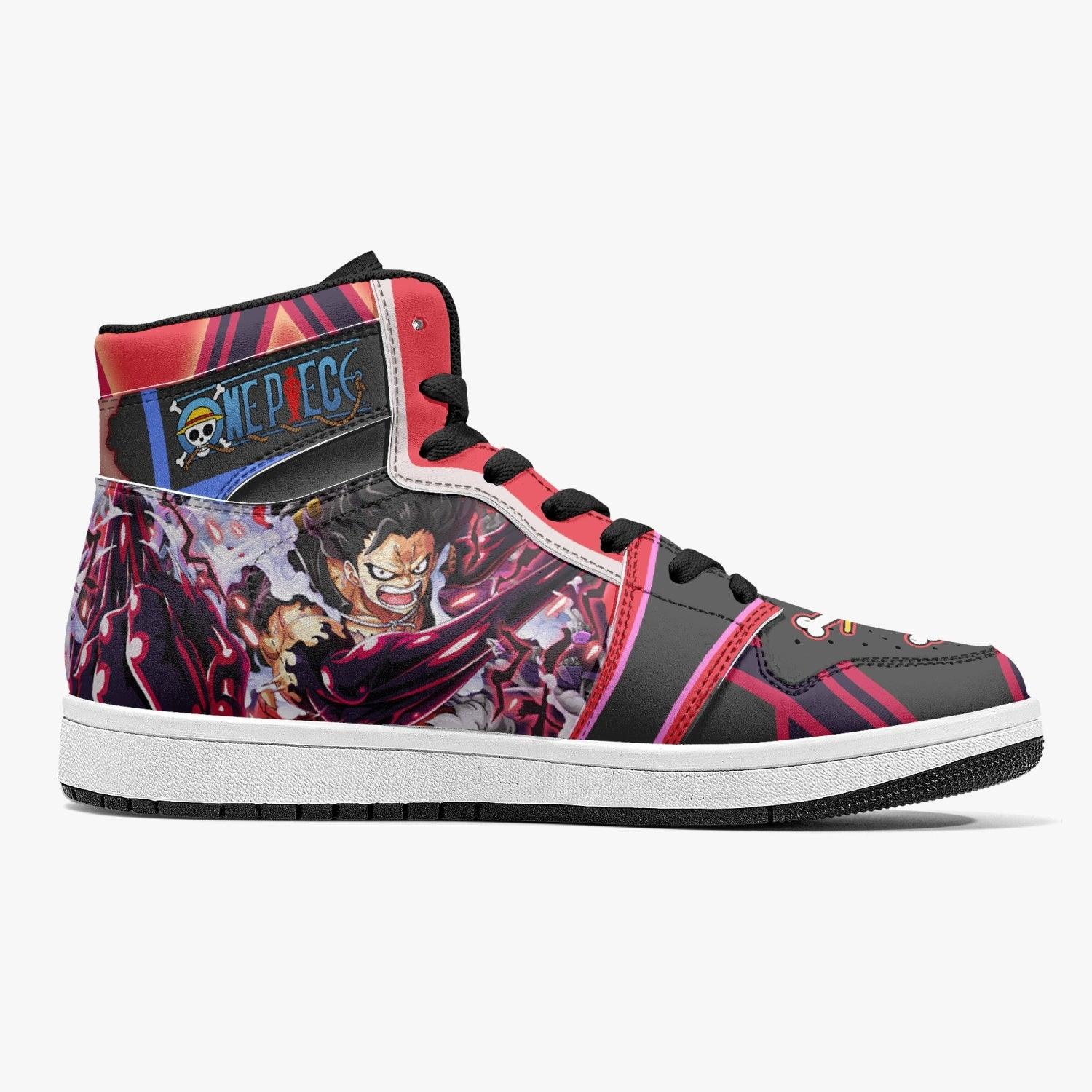 Monkey D. Luffy Gear 4th Snake Man One Piece Mid 1 Basketball Shoes