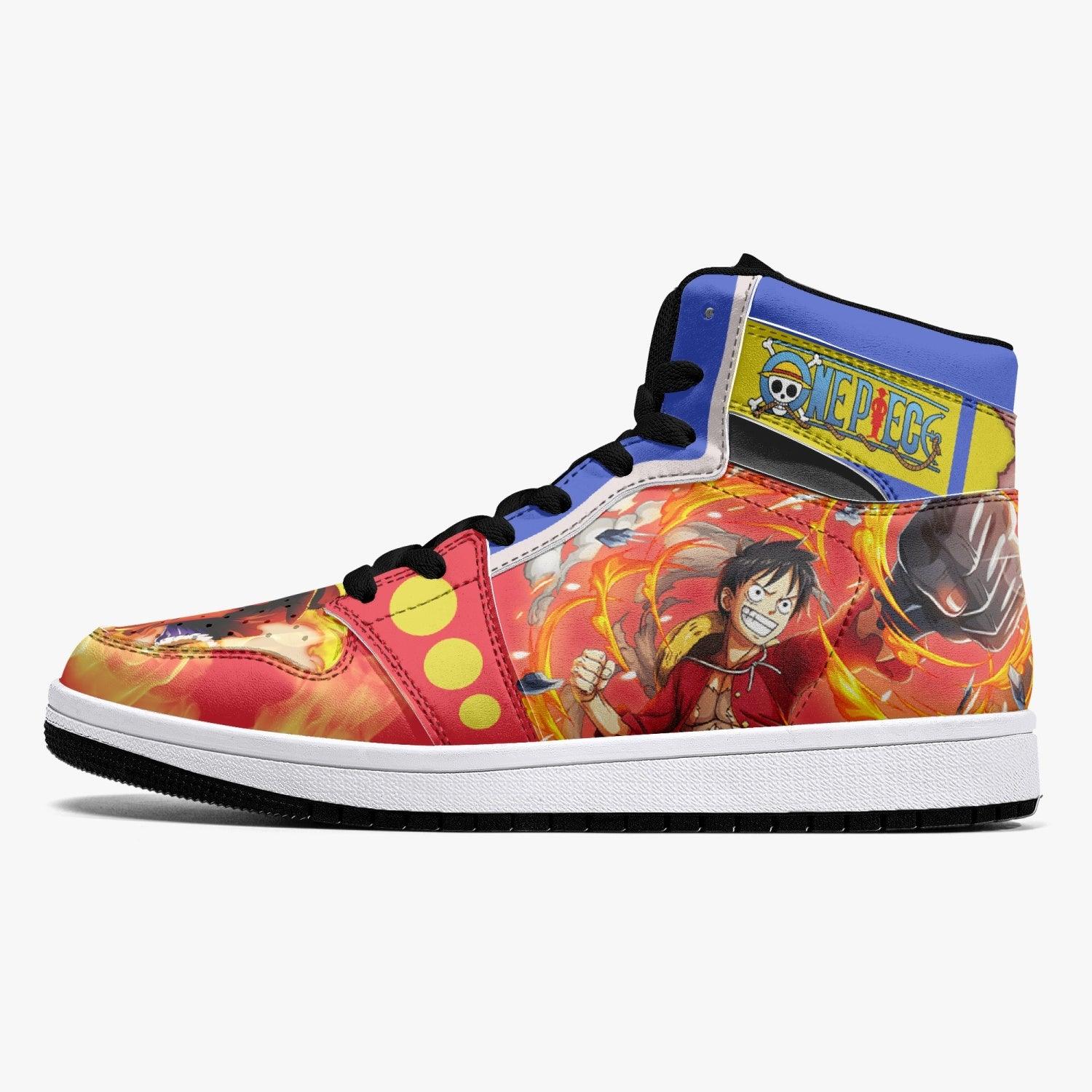 Monkey D. Luffy Red Hawk One Piece Mid 1 Basketball Shoes