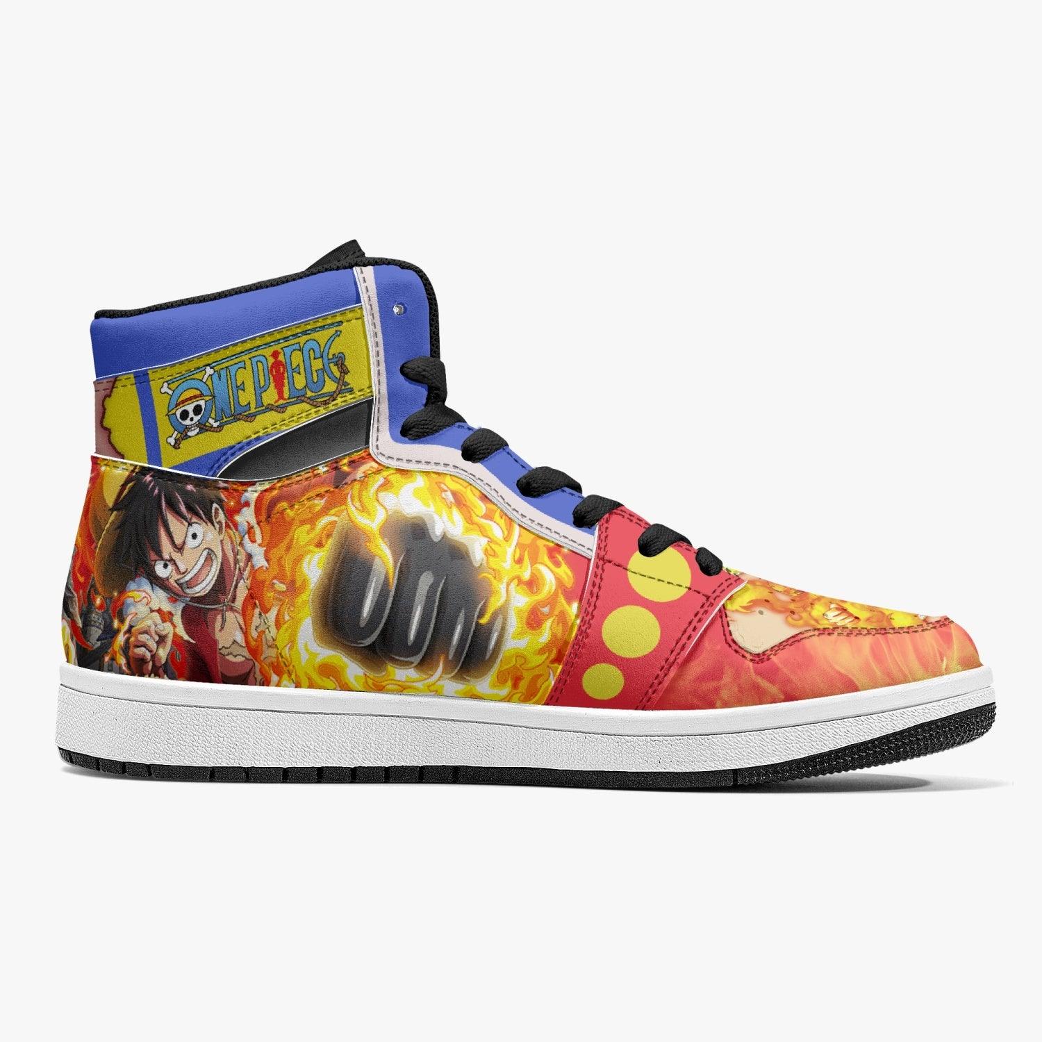 Monkey D. Luffy Red Hawk One Piece Mid 1 Basketball Shoes