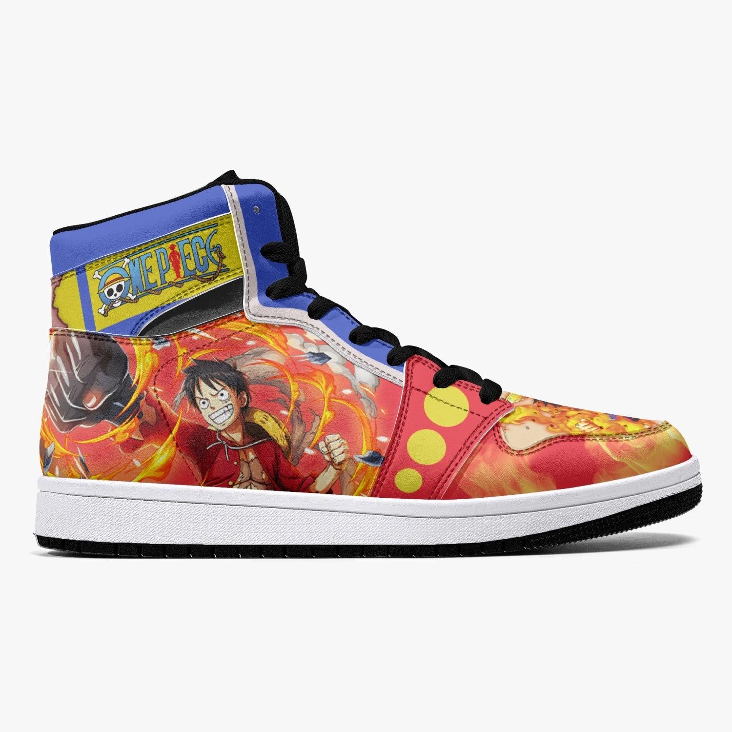 Monkey D. Luffy Red Hawk One Piece Mid 1 Basketball Shoes